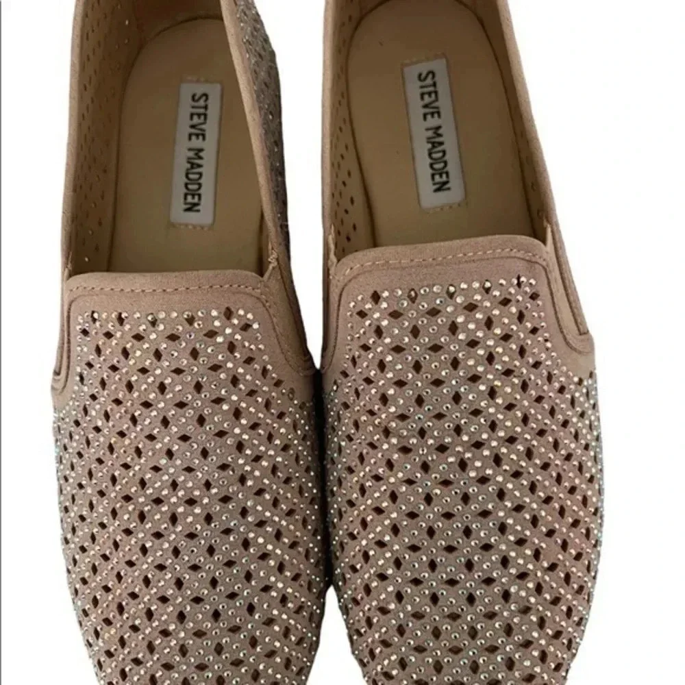 Steve‎ Madden Sequined Canvas Espadrilles 39 Coastal Chic Vacation Cruisewear